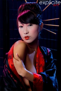 Sharon Lee as a sexy geisha