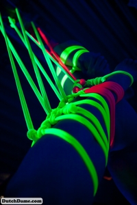 Tied up between the neon lights