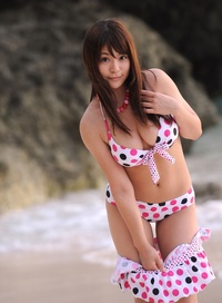 Megu Fujiura on the beach