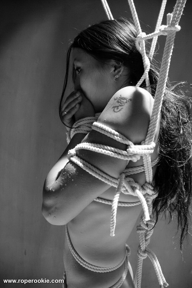 A girl tied bound and gagged