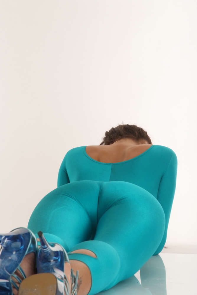 Lily in Blue Spandex