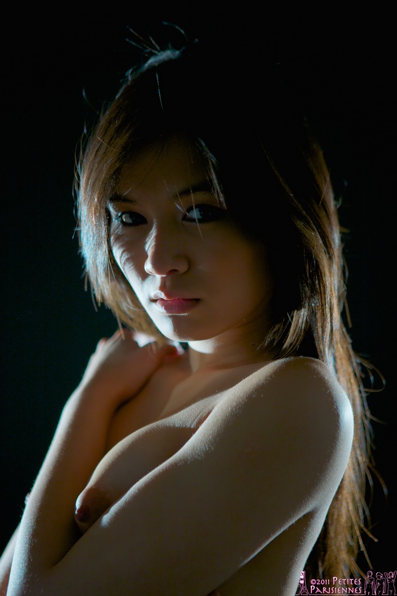 Yoko is playing with crystal dildo