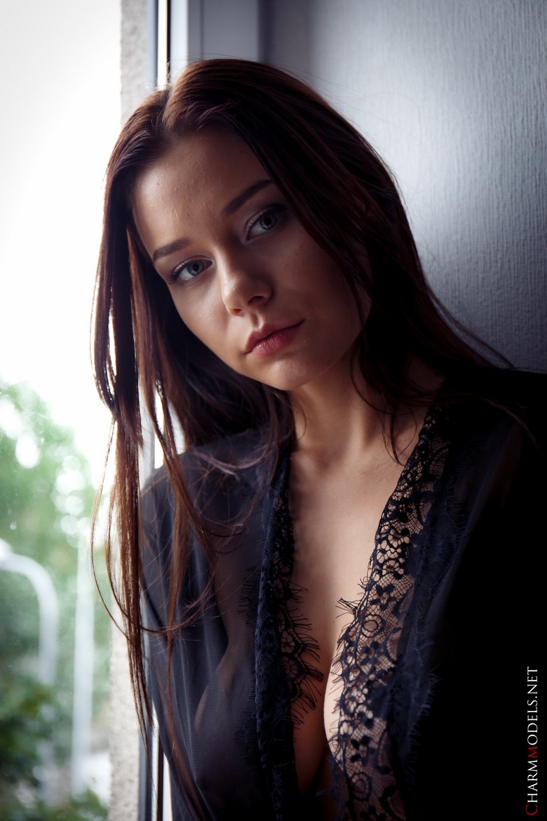 Mia Poses Transparent Robe