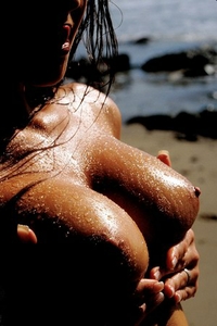 Sandra Shine at beach