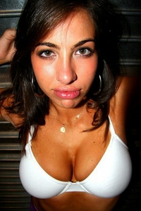 Busty Kathy in the garage